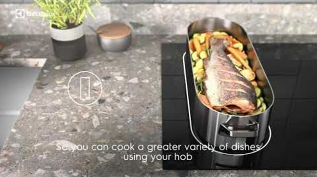 Bridge combines two zones for cooking